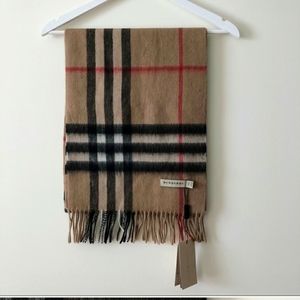 Burberry Checked Cashmere Scarf
